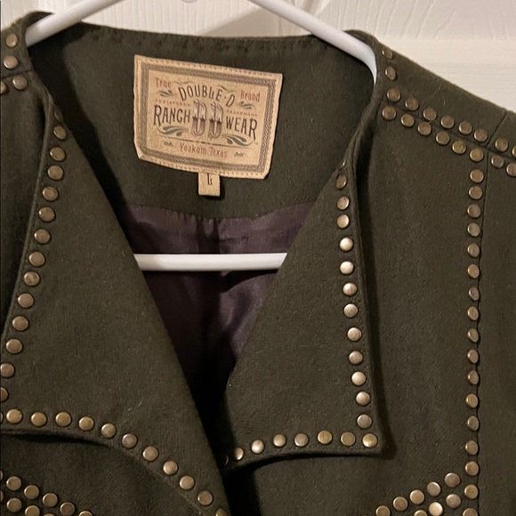 Double D Ranch Olive Studded Jacket - Picture 2 of 4